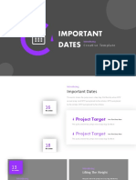 Important dates overview
