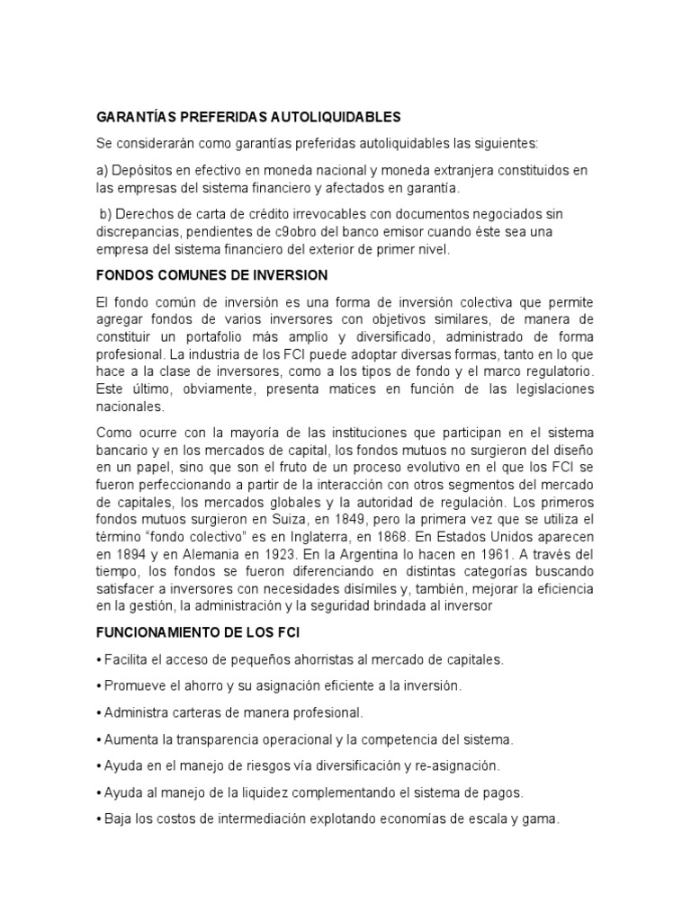 Fondos Comunes de Inversion | PDF | Fondo de inversión | Dinero