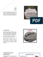 Rocas sedimentarias: dolomías, lutitas y su composición mineral