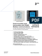 Flush-Mount Room Thermostats With RS485 Modbus