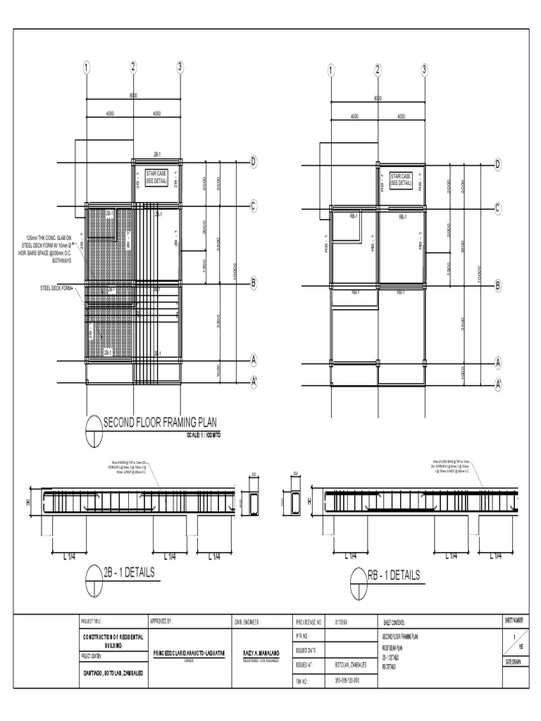 Second Floor Framing Plan Details | PDF | Building Materials | Economic ...