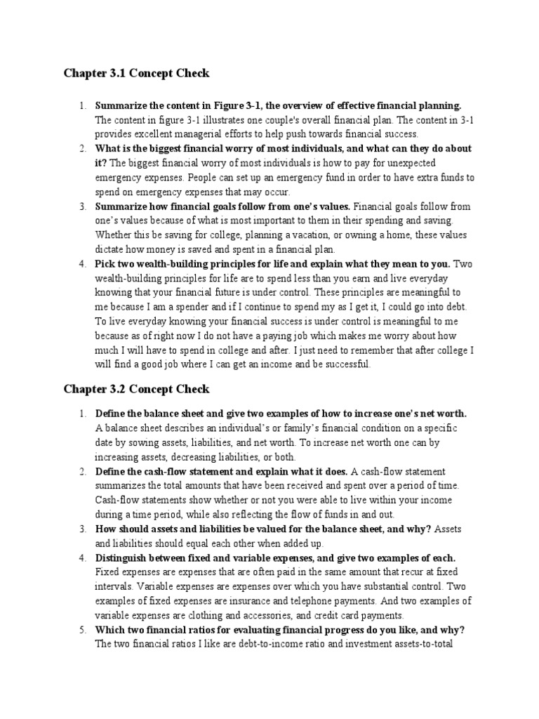Chapter 3: Financial Planning Insights | PDF | Expense | Balance Sheet