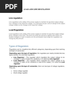 Load and Line Regulation