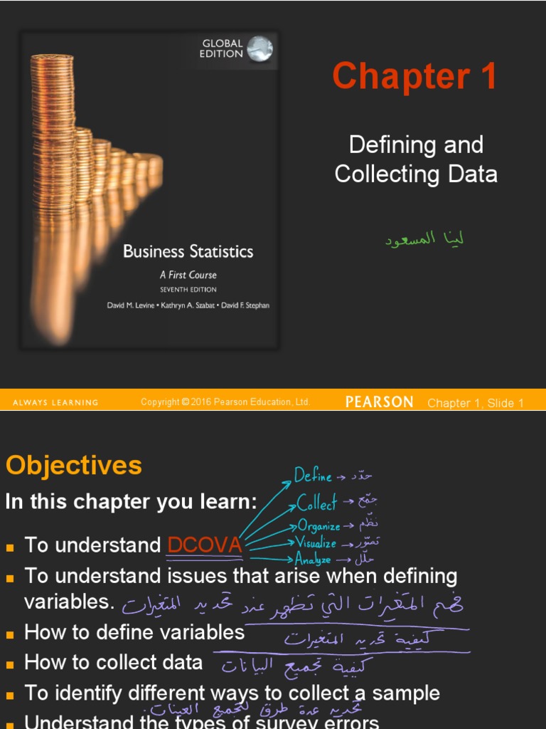 Defining and Collecting Data: Chapter 1, Slide 1 | PDF | Sampling ...