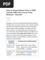 How To Show Hidden Files in USB Unhide USB Files Using Three Methods - EaseUS