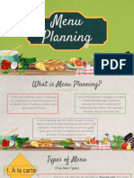 Menu Planning and Presentation (Food and Beverages Services)
