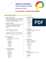 Conectivos Lógicos Tabla 4º Secundaria San Pedro 8 Marzo2022