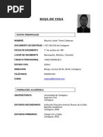 Hoja Vida Mauricio Torres Cabarcas