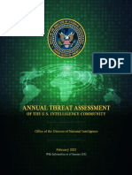 Annual Threat Assessment of The U.S. Intelligence Community - February 2022