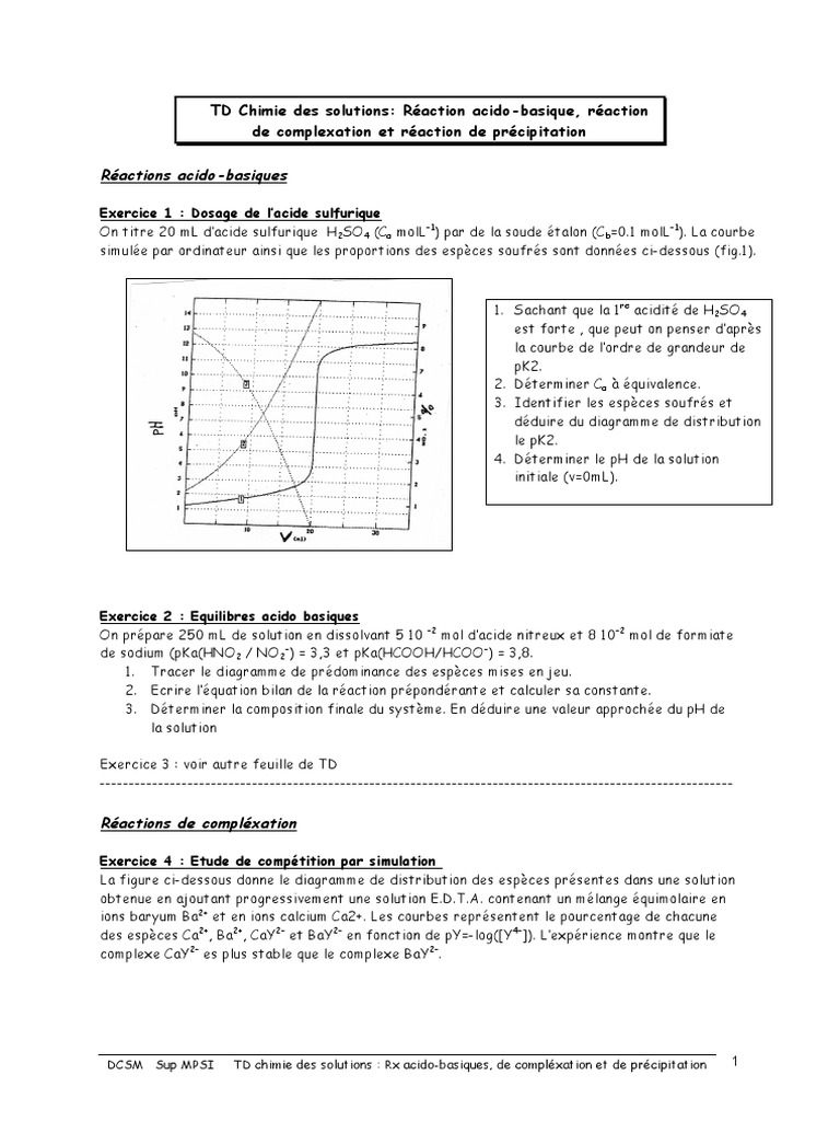TDchimiesol 1 | PDF | Hydroxyde de sodium | Acide