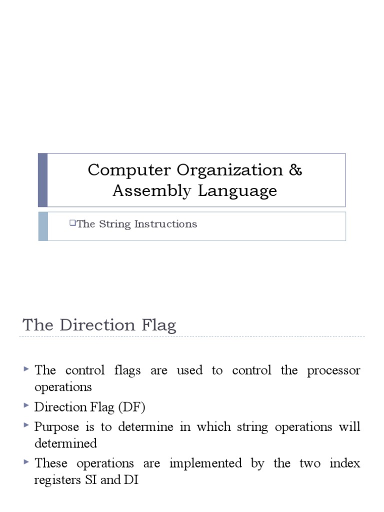 Assembly Language String Instructions | PDF | String (Computer Science ...