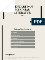 MENCARI DAN MENINJAU LITERATUR