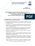Metodologie Concurs Admitere UMFCD 2022-2023