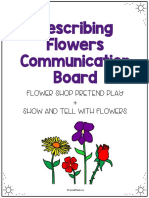 Describing Flowers Communication Board: Flower Shop Pretend Play + Show and Tell With Flowers