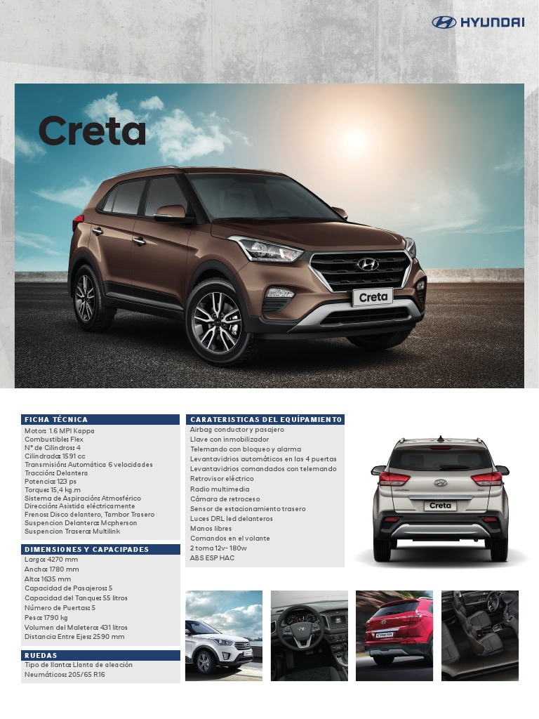 Ficha Tecnica Hyundai Creta | PDF