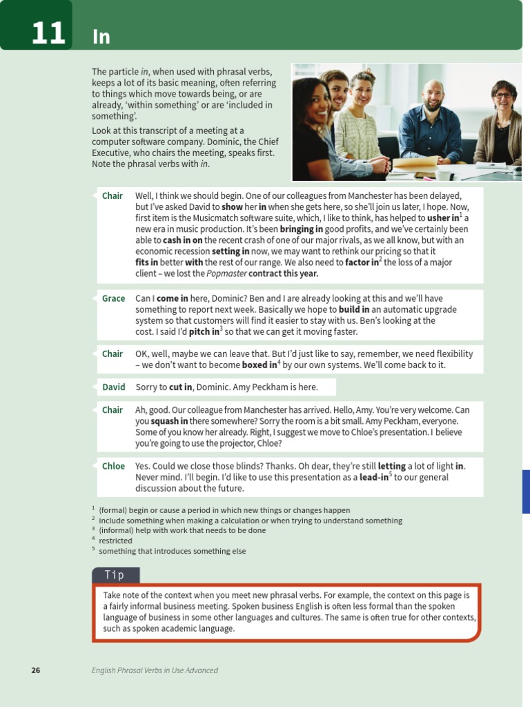 Chair English Phrasal Verbs in Use Advanced PDF Linguistics