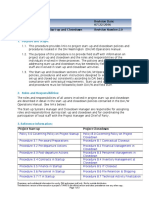 Procedure 3.5 - Project Start-Up and Closedown