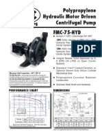 Polypropylene Hydraulic Motor Driven Centrifugal Pump: Performance Chart Dimensions