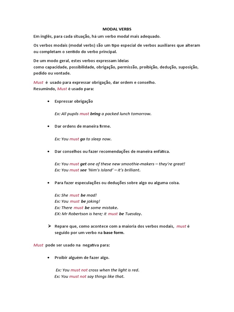 Modal Verbs Significado, Forma Correta de Usar e Exemplos