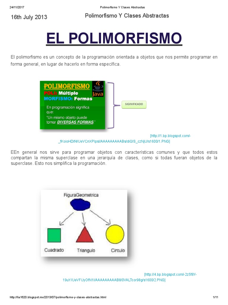 Polimorfismo Y Clases Abstractas | PDF | Herencia (Programación