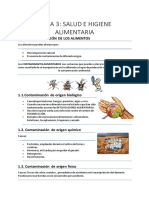 Tema 3 - Salud e Higiene Alimentaria - 3eso - 21 - 22