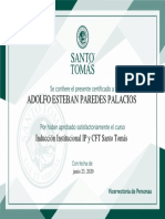 Certificado de Aprobacin Curso Induccin Institucional IP y CFT Santo Toms
