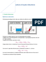 Les Reactions D Oxydo Reduction Cours 1