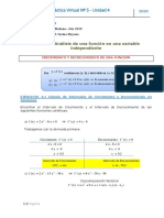 Análisis de Una Función en Una Variable Independiente - Resumen