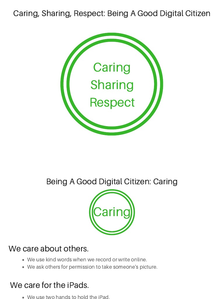 Caring Sharing Respect - Being A Good Digital Citizen | PDF | Games ...