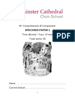 8+ Comprehension & Composition: Specimen Paper 2