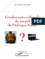 Fondements Culturels Du Retard de L'Afrique Noire - Shanda Tonme