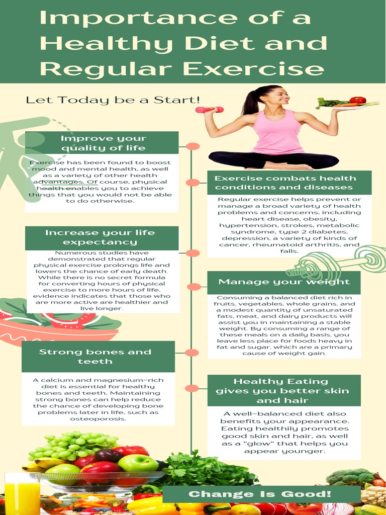 Importance of Healthy Eating and Regular Exercise | PDF | Healthy Diet ...