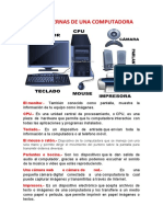 Partes Externas de Una Computadora Mas La Teoria 3ro Año