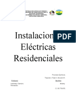 Instalaciones Electricas Residenciales, BR Melany Hernandez, Procesos Quimicos, Trayecto IFase IISeccion 01