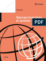 Sciences Humaines Et Sociales: Le Curriculum de L'ontario 11 Et 12 Année