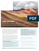 Abs in Peru: Overview of Legal Requirements Procedures and Relevant Authorities