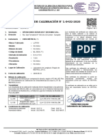 Certificado de Calibración Wincha ML-3609 L-0432-2020