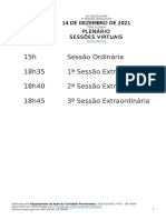 ALERJ - Ordem Do Dia - 14 de Dezembro de 2021 - Terça-Feira