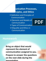 Communication Processes, Principles, and Ethics