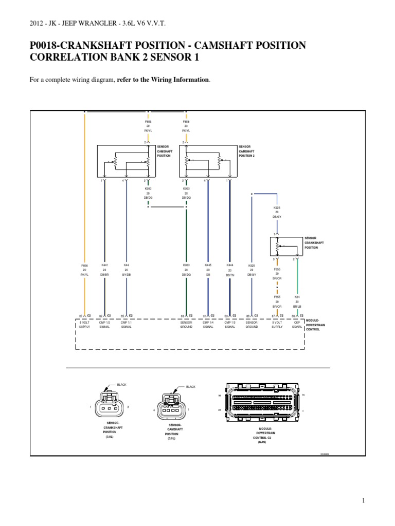 P0018Crankshaft Position Camshaft Position Correlation Bank 2 Sensor