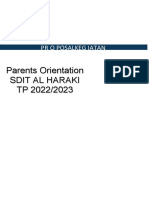 Proposal Parents Orientation
