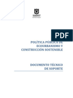 Política Pública de Ecourbanismo Y Construcción Sostenible