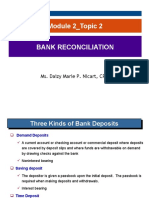 Module 2 - Topic 2 Bank Reconciliation: Ms. Daizy Marie P. Nicart, CPA