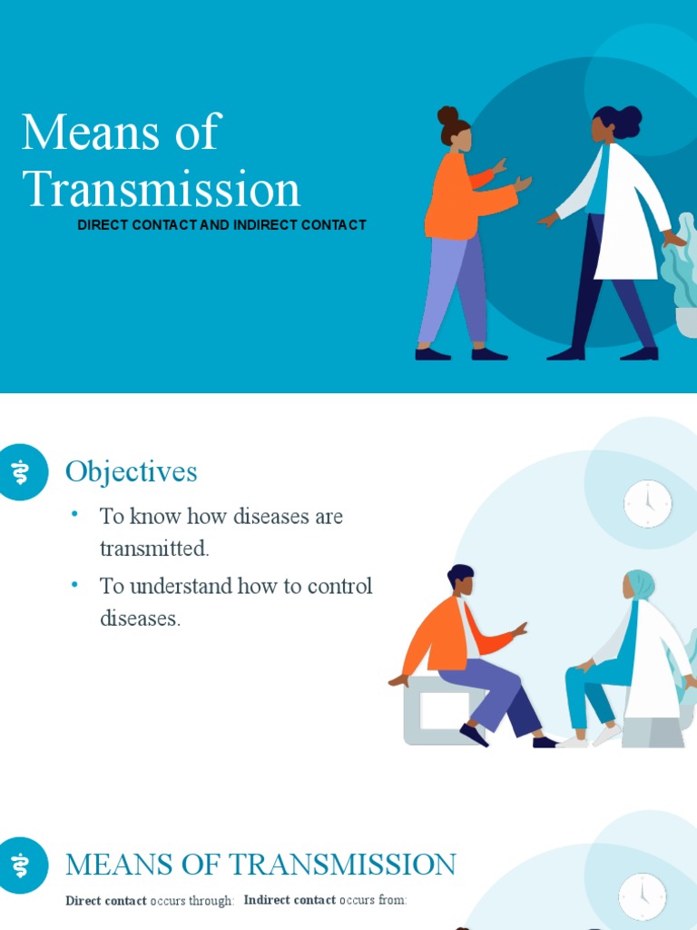 Means of Transmission Direct Contact and Indirect Contact PDF Transmission (Medicine