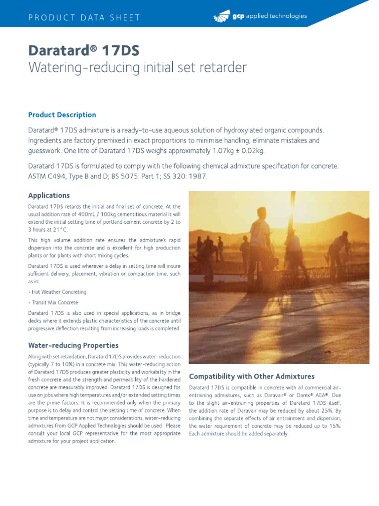 Daratard 17ds Product Data | PDF