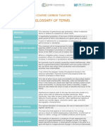 Glossary of Terms: E-Course Carbon Taxation