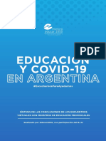 Educacion y Covid 19 en Argentina