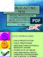 RA 7610 Special Protection of Children Against Abuse