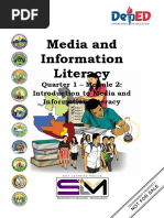 Quarter 1 Module 2: Introduction To Media and Information Literacy