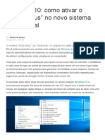 Confugurando - Modo - Deus - Windows 10